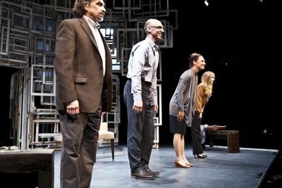 Dennis Boutsikaris, John Schiappa, Laurie Metcalf and Aya Casg Photo