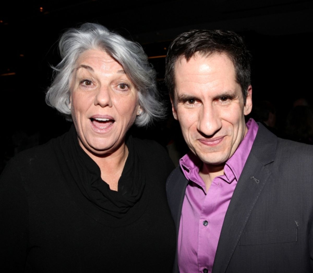 Tyne Daly & Seth Rudetsky attending the After Party for  'Angela Lansbury and Friends Salute Terrence McNally' - A Benefit for the Acting Company in New York City. at 