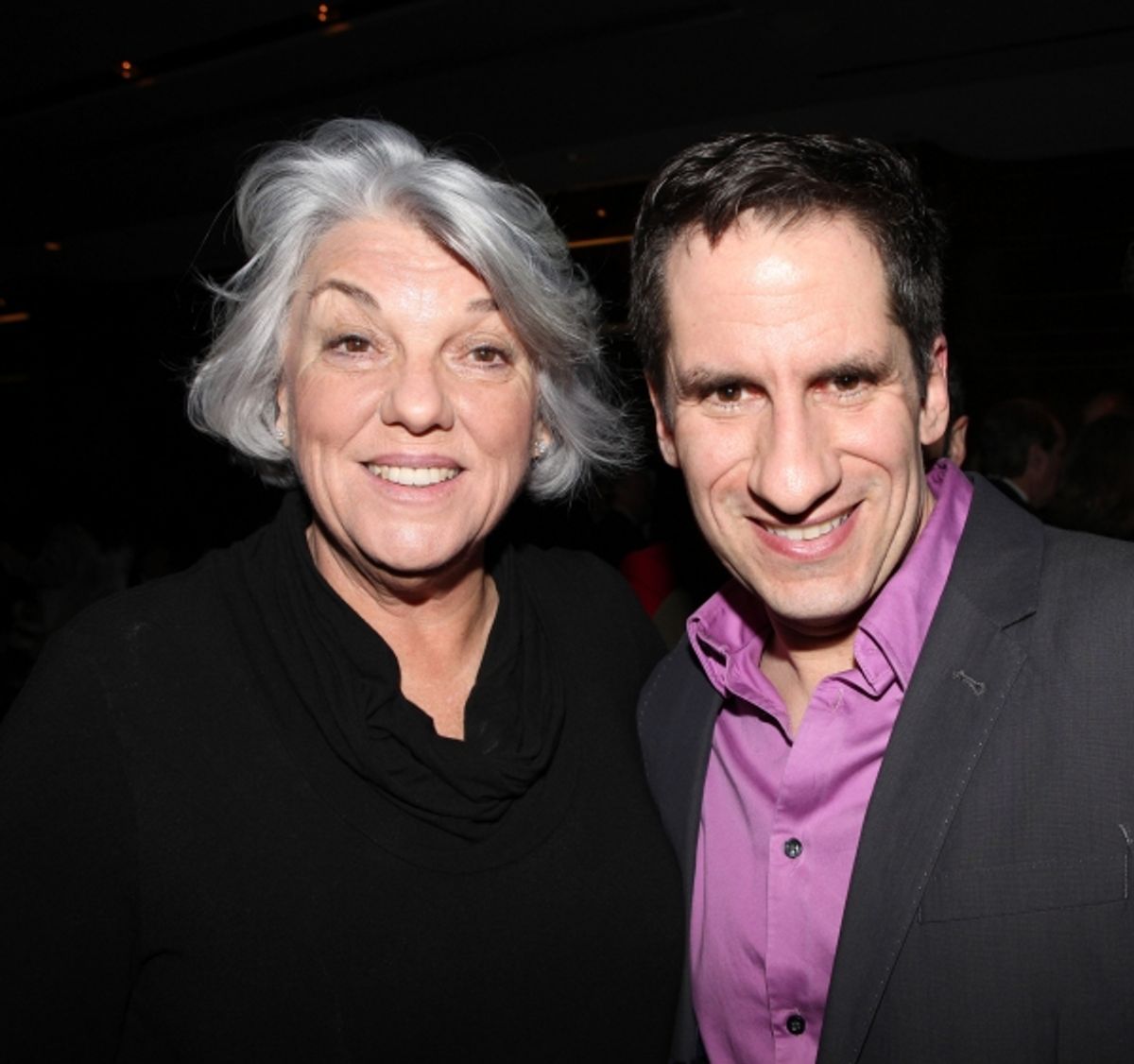 Tyne Daly & Seth Rudetsky attending the After Party for  'Angela Lansbury and Friends Salute Terrence McNally' - A Benefit for the Acting Company in New York City. at 