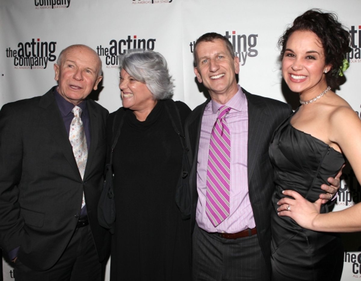 Terrence McNally & Tyne Daly & Tom Kirdahy & Alexandra Silber attending the After Party for  'Angela Lansbury and Friends Salute Terrence McNally' - A Benefit for the Acting Company in New York City. at 