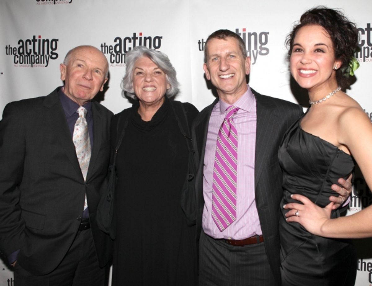 Terrence McNally & Tyne Daly & Tom Kirdahy & Alexandra Silber attending the After Party for  'Angela Lansbury and Friends Salute Terrence McNally' - A Benefit for the Acting Company in New York City. at 