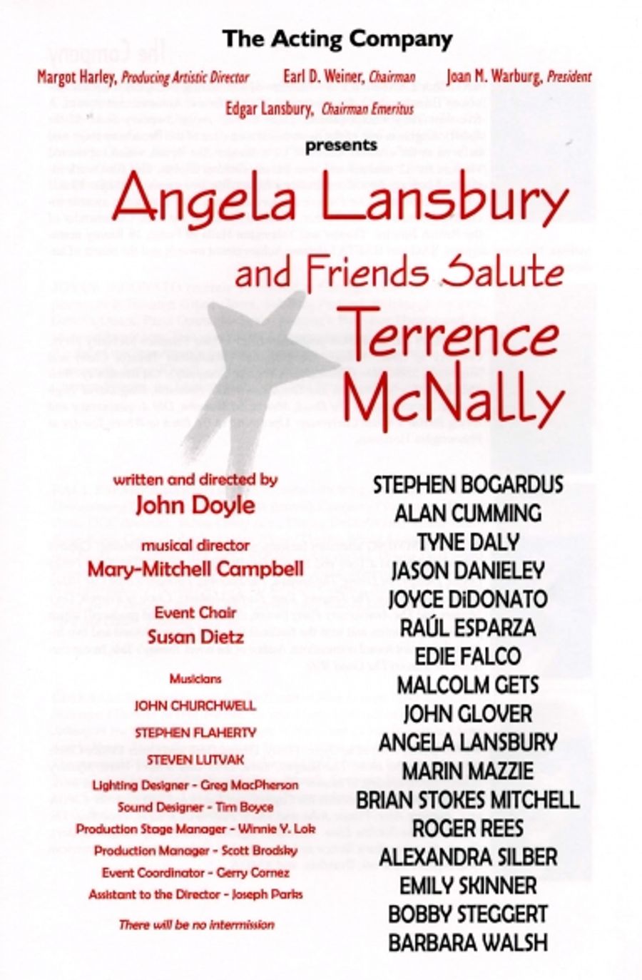 Photo Coverage: Lansbury & Friends Salute McNally - The Tribute Image