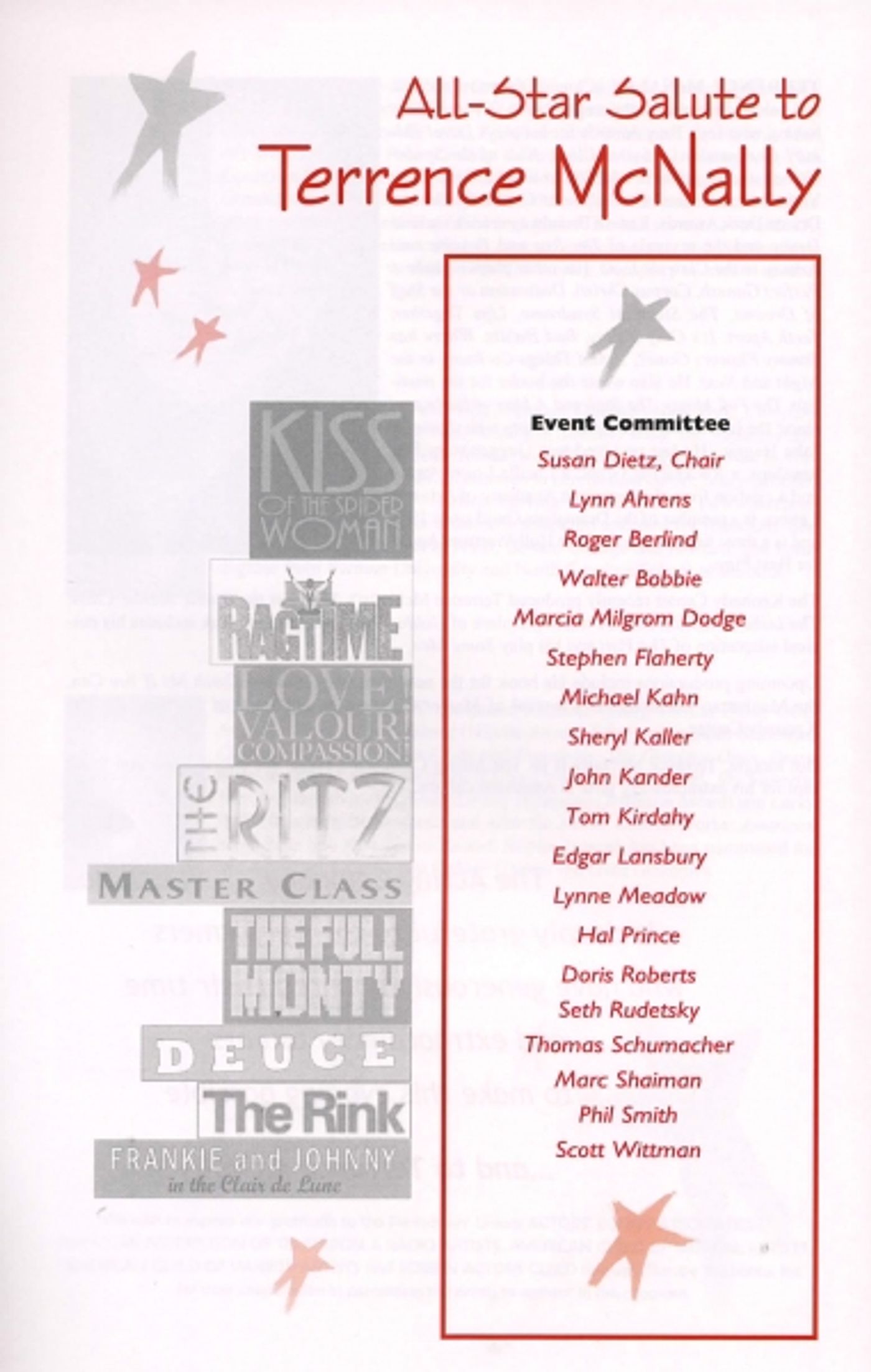 Photo Coverage: Lansbury & Friends Salute McNally - The Tribute Photo Coverage: Lansbury & Friends Salute McNally - The Tribute Image