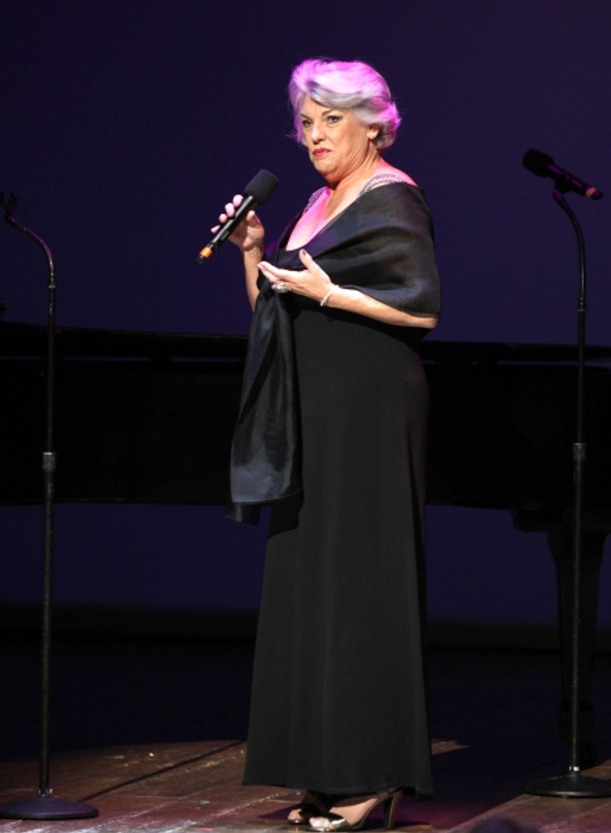 Tyne Daly performing in 'Angela Lansbury and Friends Salute Terrence McNally' - A Benefit for the Acting Company in New York City. at 