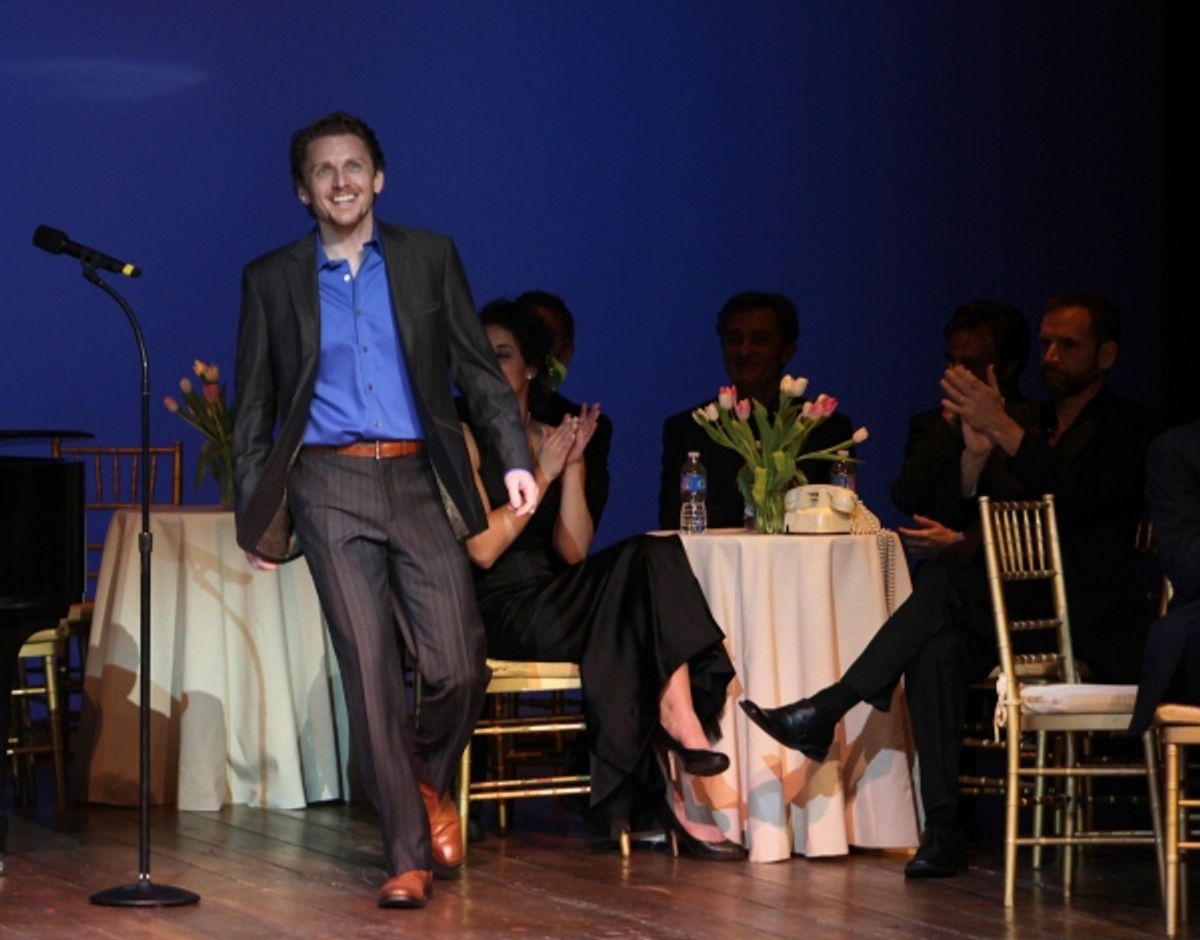 Jason Danieley performing in 'Angela Lansbury and Friends Salute Terrence McNally' - A Benefit for the Acting Company in New York City. at 