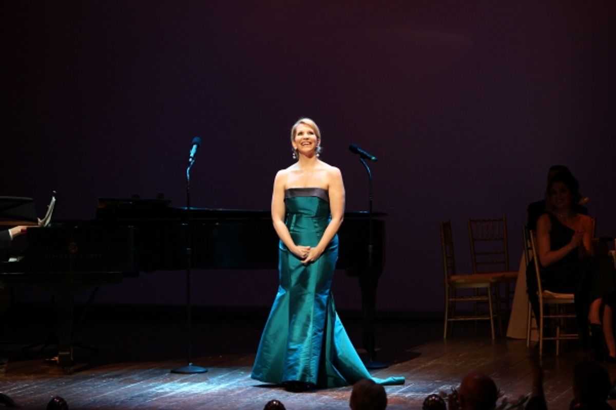 Joyce DiDonato performing in 'Angela Lansbury and Friends Salute Terrence McNally' - A Benefit for the Acting Company in New York City. at 