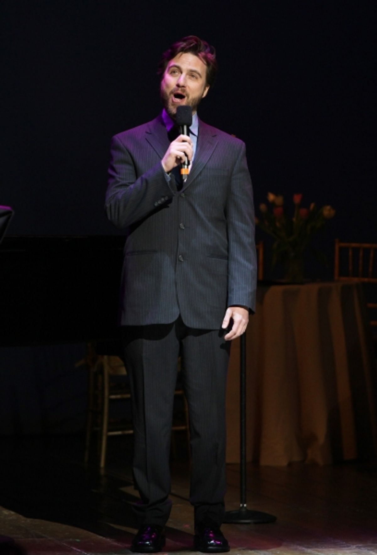 Manoel Felciano performing in 'Angela Lansbury and Friends Salute Terrence McNally' - A Benefit for the Acting Company in New York City. at 