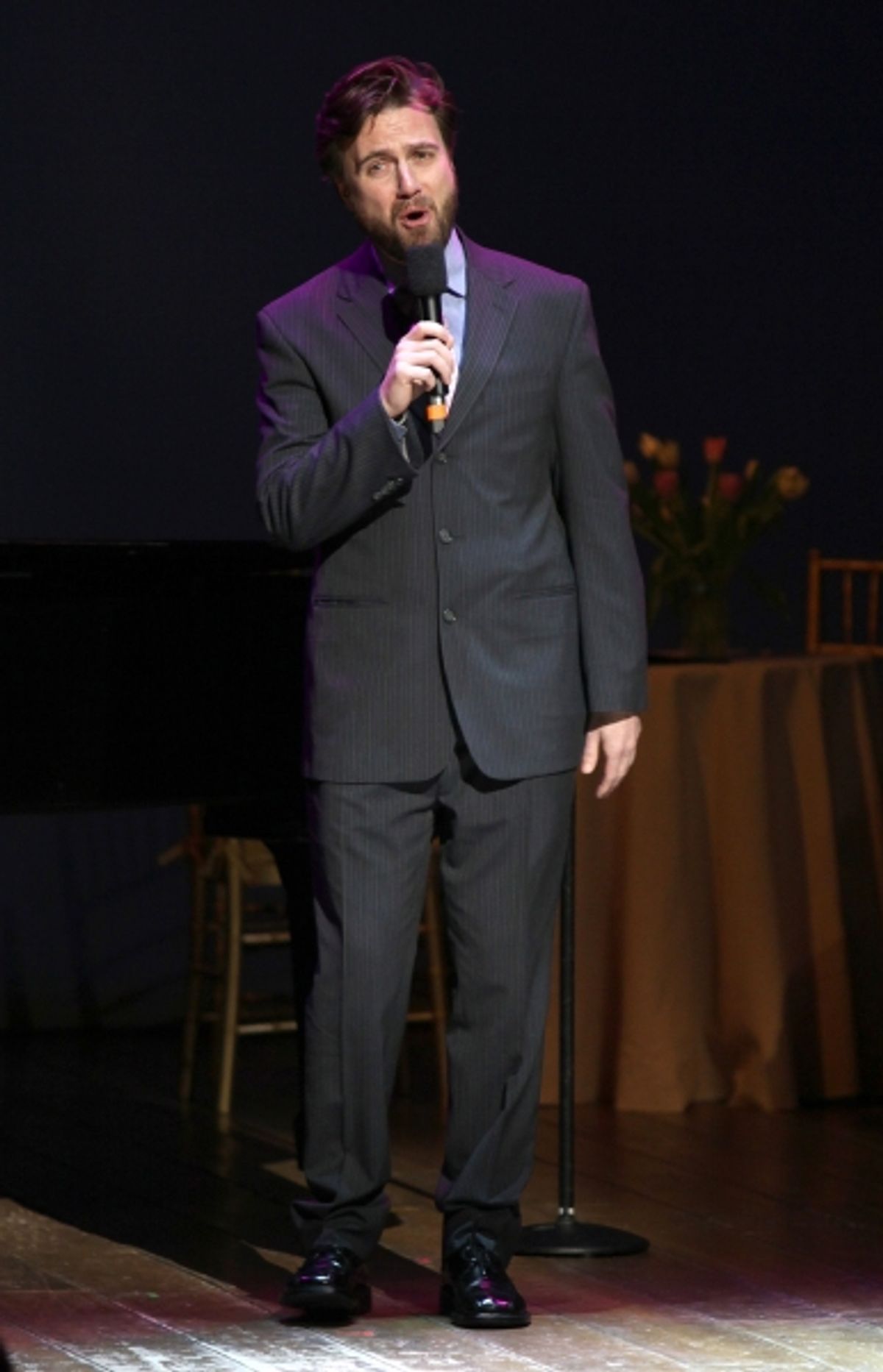 Manoel Felciano performing in 'Angela Lansbury and Friends Salute Terrence McNally' - A Benefit for the Acting Company in New York City. at 