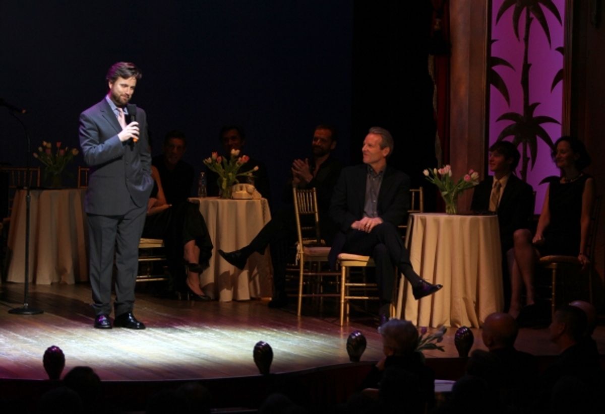 Manoel Felciano performing in 'Angela Lansbury and Friends Salute Terrence McNally' - A Benefit for the Acting Company in New York City. at 