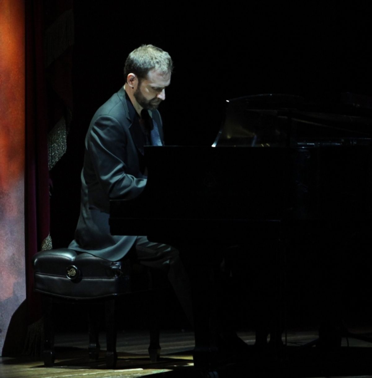 Malcolm Gets performing in 'Angela Lansbury and Friends Salute Terrence McNally' - A Benefit for the Acting Company in New York City. at 
