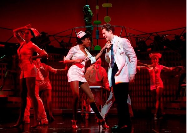 Aaron Tveit, Candice Marie Woods and Company Photo