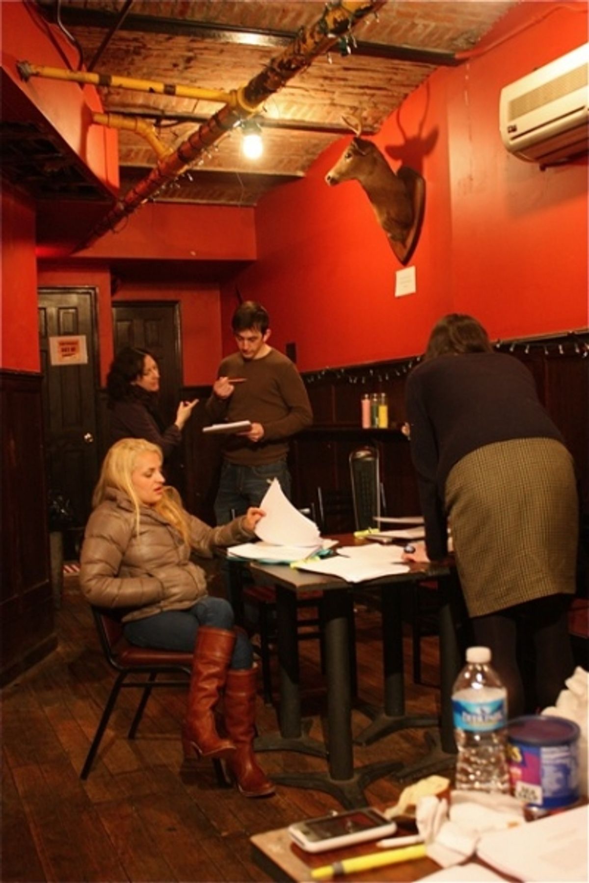 Julie Kline, Stephen Brown, and Ali Stroker at 