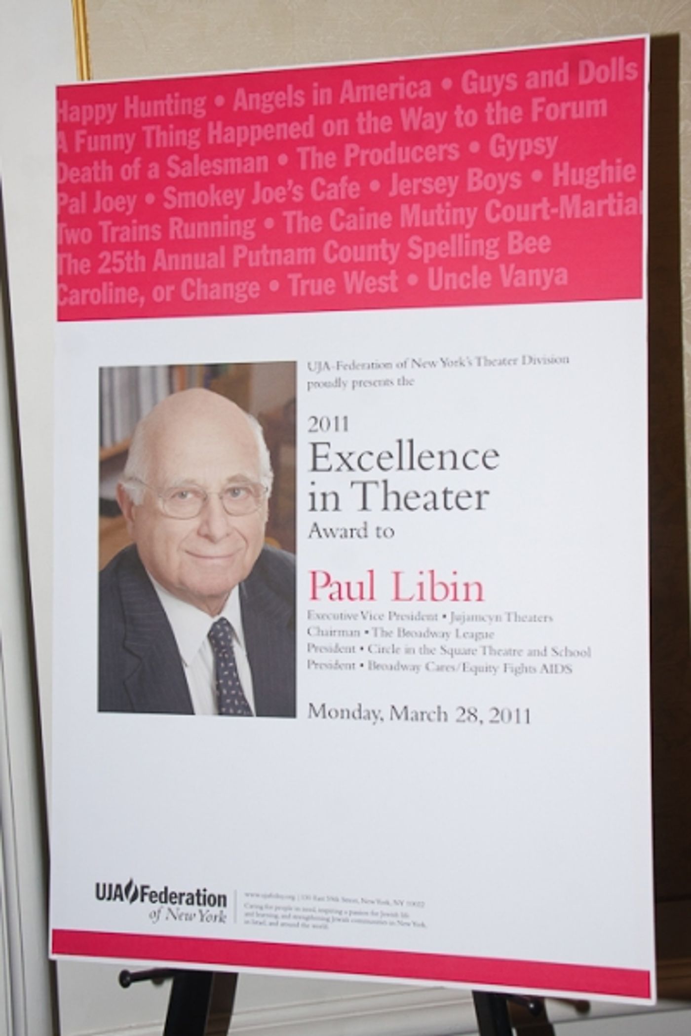 Photo Coverage: Lavin, Pinkins & More Honor Paul Libin at Excellence in Theater Awards  Image