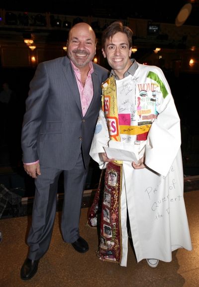 Eric Sciotto (Recipient for 'Priscilla') with director Casey Nicholaw attending the B Photo