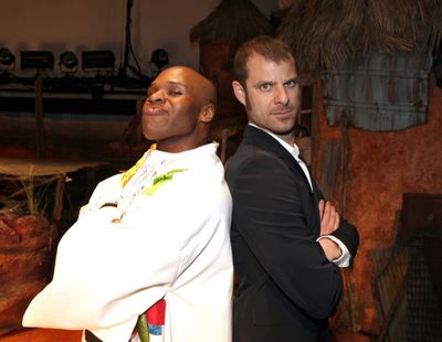Michael James Scott (Recipient) with Matt Stone attending the Broadway Opening Night  Photo