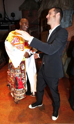 Michael James Scott (Recipient) & Matt Stone attending the Broadway Opening Night Gypsy Robe for 'The Book Of Mormon' and the Gypsy Robe recipient Michael James Scott at The Eugene O'Neill Theatre in New York City. @ BroadwayWorld Michael James Scott (Recipient) & Matt Stone attending the Broadway Opening Night Gyp Photo