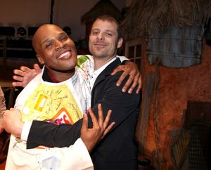 Michael James Scott (Recipient) with Matt Stone attending the Broadway Opening Night Gypsy Robe for 'The Book Of Mormon' and the Gypsy Robe recipient Michael James Scott at The Eugene O'Neill Theatre in New York City. @ BroadwayWorld Michael James Scott (Recipient) with Matt Stone attending the Broadway Opening Night Photo
