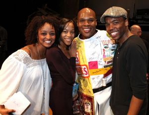 Michael James Scott (Recipient) with the cast & crew attending the Broadway Opening Night Gypsy Robe for 'The Book Of Mormon' and the Gypsy Robe recipient Michael James Scott at The Eugene O'Neill Theatre in New York City. @ BroadwayWorld Michael James Scott (Recipient) with the cast & crew attending the Broadway Opening N Photo