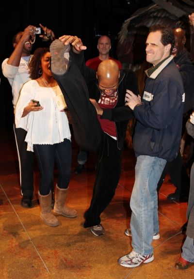 Michael James Scott attending the Broadway Opening Night Gypsy Robe for 'The Book Of  Photo