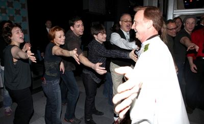 Cleve Asbury (Recipient), Erica Mansfield, Barrett Martin, Daniel Radcliffe with Cast Photo