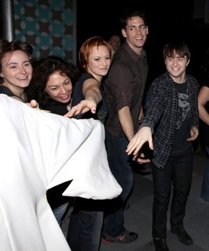 Cleve Asbury (Recipient), Erica Mansfield, Barrett Martin, Daniel Radcliffe with Cast Photo