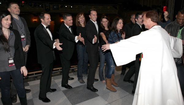 Cleve Asbury with Rob Ashford & Ensemble cast & crew attending the Broadway Opening N Photo