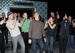 Cleve Asbury with Daniel Radcliffe & Ensemble cast attending the Broadway Opening Nig Photo