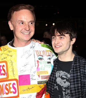 Cleve Asbury (Recipient) & Daniel Radcliffe attending the Broadway Opening Night Gyps Photo