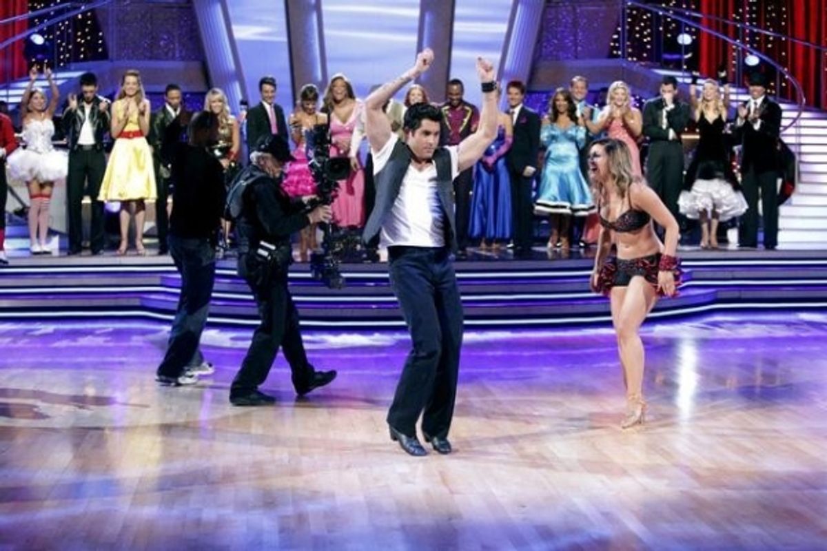 DANCING WITH THE STARS THE RESULTS SHOW - 'Episode 1202A' - 'Psycho' Mike Catherwood and Lacey Schwimmer were the first couple eliminated from the competition on the 12th season premiere of 'Dancing with the Stars the Results Show,' TUESDAY, MARCH 29 (9:0 at 