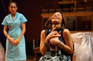 Christina Nieves) embraces a dear childhood doll while Dunia (Yunuen Pardo Photo