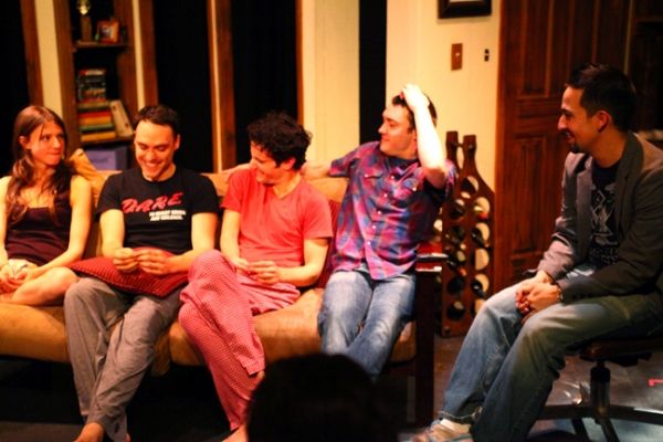 R. Elizabeth Woodard, Miguel Govea, Nik Kourtis, Justin Anselmi, and Lin-Manuel Miran Photo