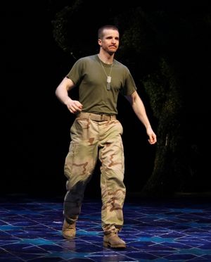 Brad Fleischer during the Broadway Opening Night Curtain Call for 'Bengal Tiger at the Baghdad Zoo' at the Richard Rodgers Theatre in New York City @ BroadwayWorld Brad Fleischer during the Broadway Opening Night Curtain Call for 'Bengal Tiger at th Photo