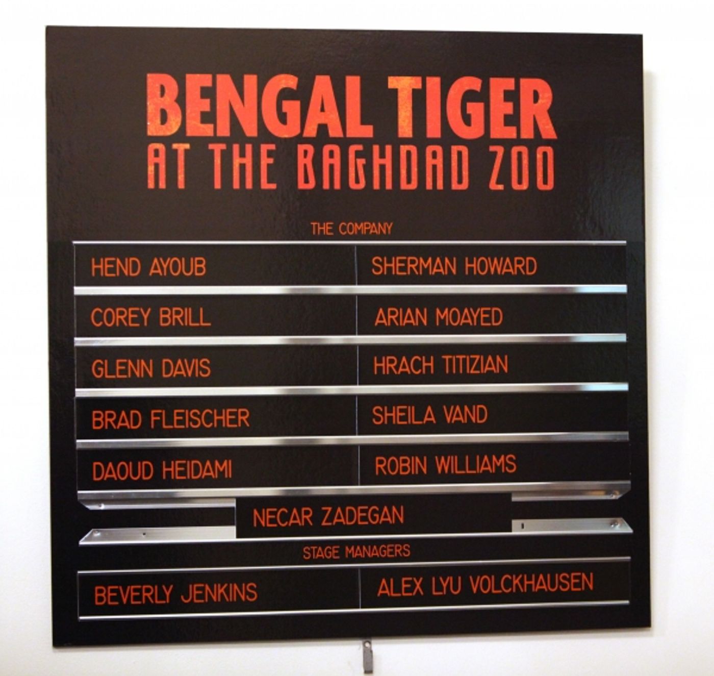 Photos: BENGAL TIGER AT THE BAGHDAD ZOO Opens on Broadway  Image