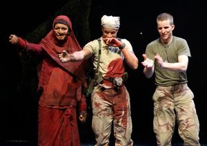 Necar Zadegan, Glenn Davis, Brad Fleischer during the Broadway Opening Night Curtain  Photo