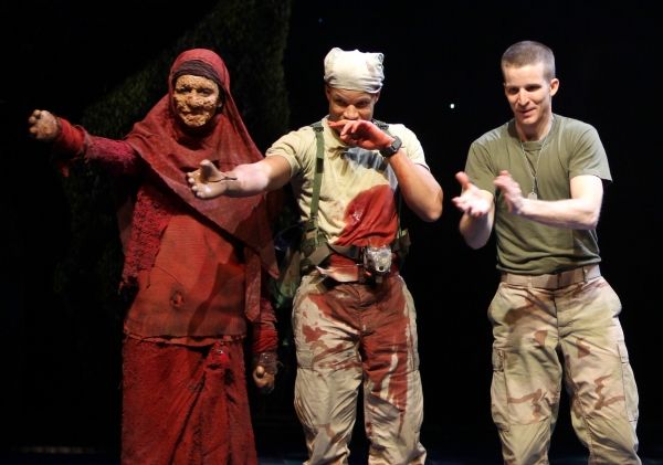Necar Zadegan, Glenn Davis, Brad Fleischer during the Broadway Opening Night Curtain  Photo