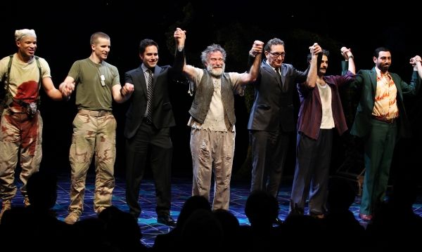 Glenn Davis, Brad Fleischer, playwright Rajiv Joseph, Robin Willams, director Moises  Photo