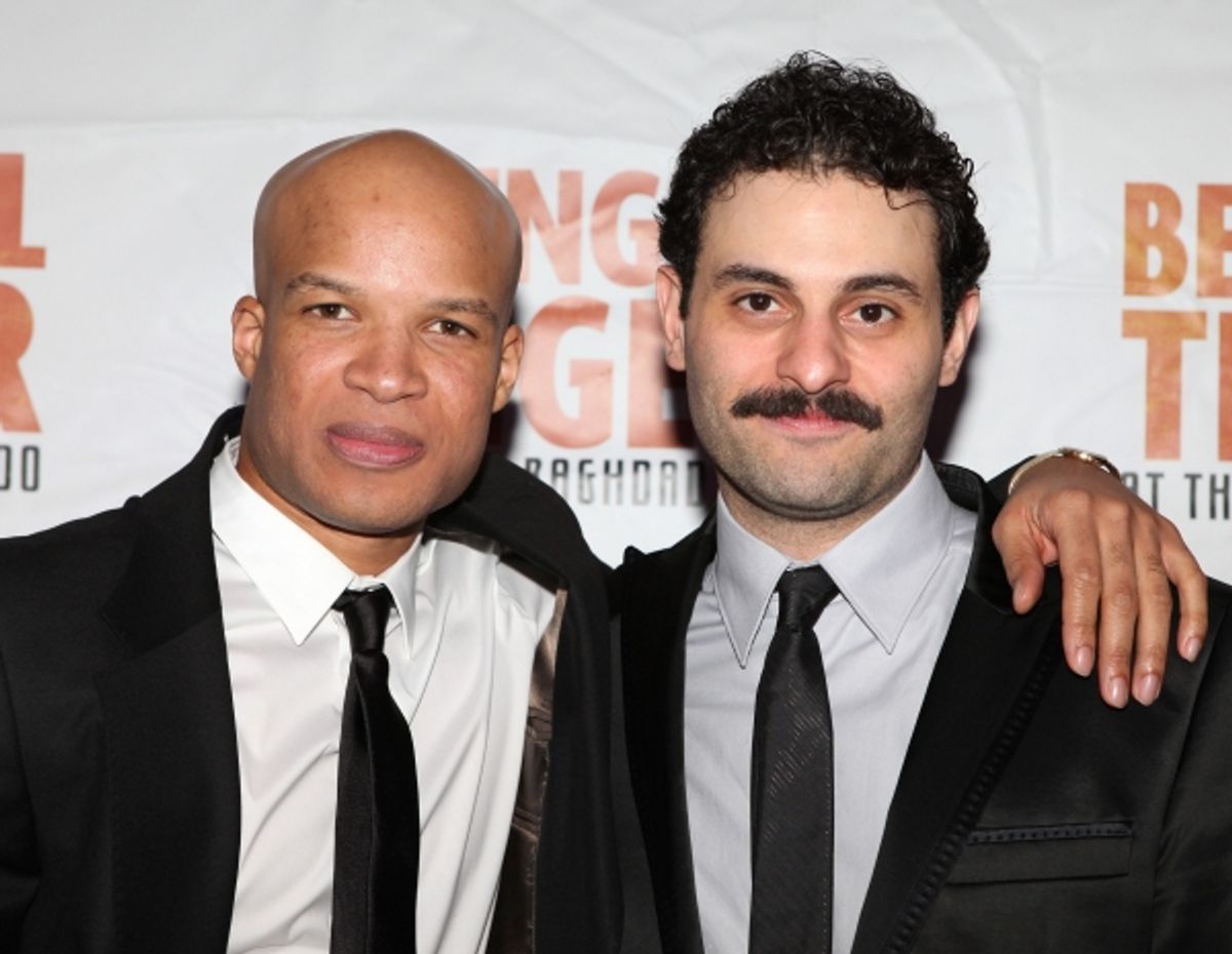 Glenn Davis & Arian Moayed attending the Broadway Opening Night After Party for 'Bengal Tiger at the Baghdad Zoo' at espace in New York City at 