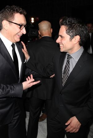 Director Moises Kaufman & Playwright Rajiv Joseph attending the Broadway Opening Night After Party for 'Bengal Tiger at the Baghdad Zoo' at espace in New York City @ BroadwayWorld Director Moises Kaufman & Playwright Rajiv Joseph attending the Broadway Opening Nigh Photo