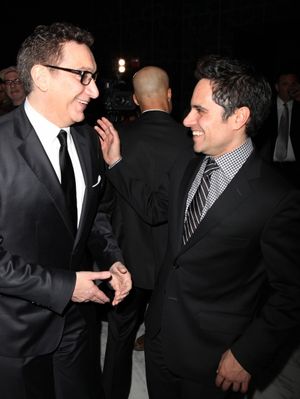 Director Moises Kaufman & Playwright Rajiv Joseph attending the Broadway Opening Night After Party for 'Bengal Tiger at the Baghdad Zoo' at espace in New York City @ BroadwayWorld Director Moises Kaufman & Playwright Rajiv Joseph attending the Broadway Opening Nigh Photo