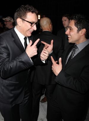 Director Moises Kaufman & Playwright Rajiv Joseph attending the Broadway Opening Night After Party for 'Bengal Tiger at the Baghdad Zoo' at espace in New York City @ BroadwayWorld Director Moises Kaufman & Playwright Rajiv Joseph attending the Broadway Opening Nigh Photo