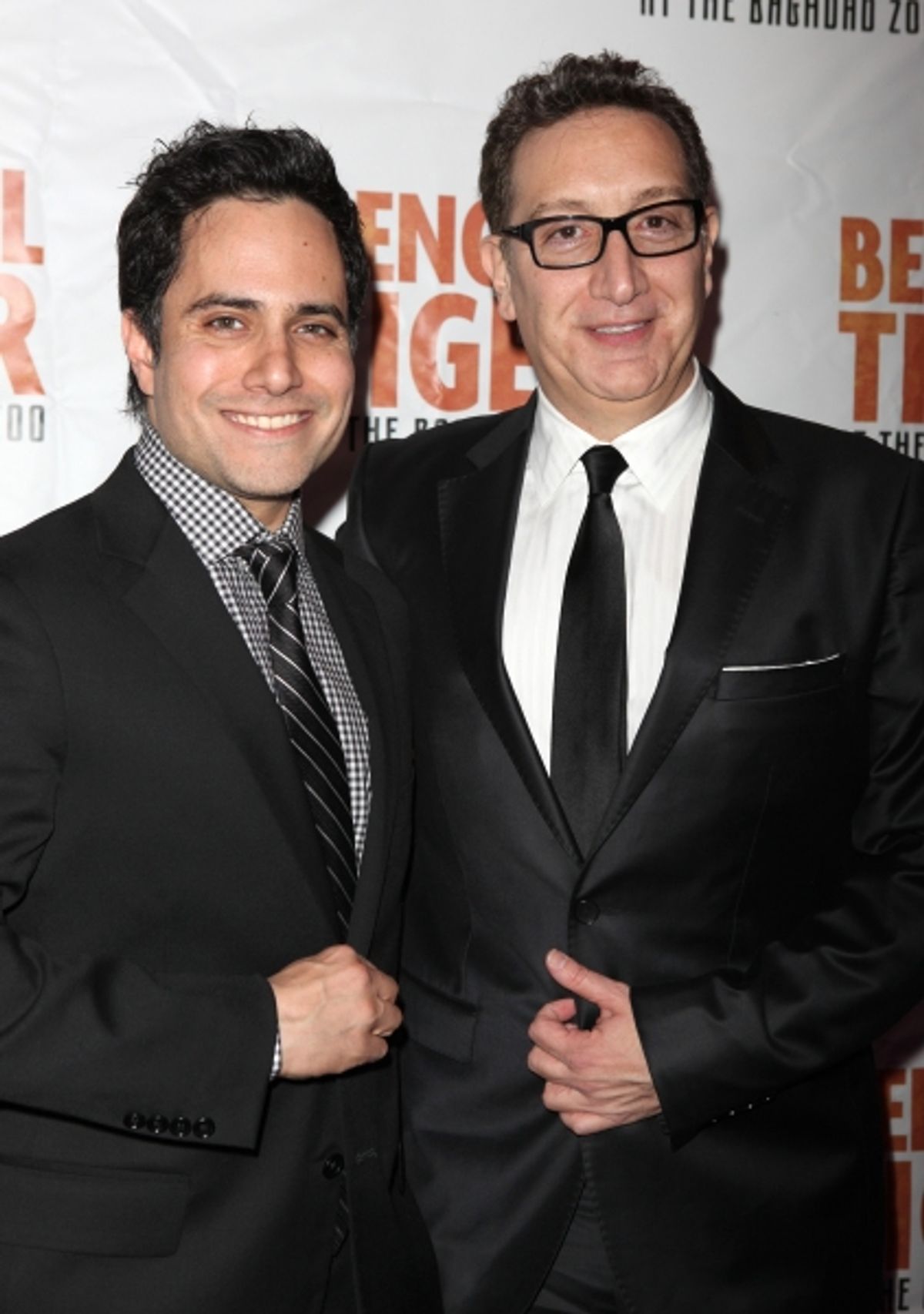 Rajiv Joseph & Moises Kaufman attending the Broadway Opening Night After Party for 'Bengal Tiger at the Baghdad Zoo' at espace in New York City at 