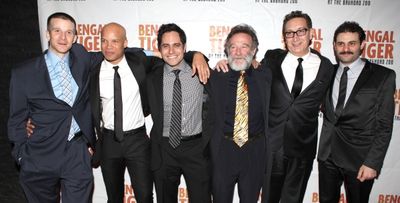 Brad Fleischer, Glenn Davis, Rajiv Joseph, Robin Williams, Moises Kaufman & Arian Moa Photo