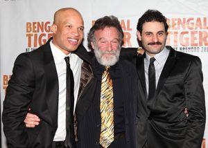 Glenn Davis & Robin Williams & Arian Moayed attending the Broadway Opening Night After Party for 'Bengal Tiger at the Baghdad Zoo' at espace in New York City @ BroadwayWorld Glenn Davis & Robin Williams & Arian Moayed attending the Broadway Opening Night Afte Photo