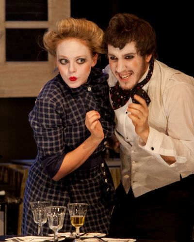 Katie Nabors as Louise Maske and Randy Muchowski as Frank Versati Photo