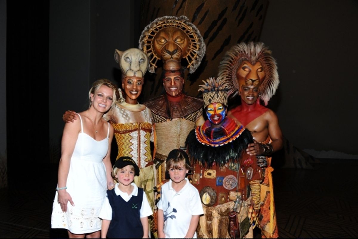 Britney Spears, Jayden James, Sean Preston, Kissy Simmons (Ã¢â‚¬Å“NalaÃ¢â‚¬Â), Niles Rivers (Ã¢â‚¬Å“SimbaÃ¢â‚¬Â), Derrick Williams (Ã¢â‚¬Å“MufasaÃ¢â‚¬Â) and Ntsepa Pitjeng (Ã¢â‚¬Å“RafikiÃ¢â‚¬Â)  at 