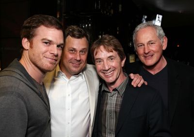 LOS ANGELES, CA - APRIL 3: (L-R) Michael C. Hall, cast member Brooks Ashmanskas, acto Photo