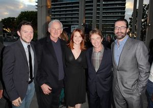 LOS ANGELES, CA - APRIL 3: (L-R) Actors Nate Corddry, Victor Garber, Holley Fain, Martin Short and Jon Hamm pose during the arrivals for the opening night performance of "Burn This" at Center Theatre Group's Mark Taper Forum on April 3, 2011 in Los Angele @ BroadwayWorld LOS ANGELES, CA - APRIL 3: (L-R) Actors Nate Corddry, Victor Garber, Holley Fain, Mar Photo