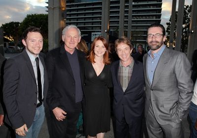LOS ANGELES, CA - APRIL 3: (L-R) Actors Nate Corddry, Victor Garber, Holley Fain, Mar Photo