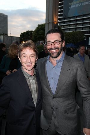 LOS ANGELES, CA - APRIL 3: Actors Martin Short (L) and Jon Hamm (R) pose during the arrivals for the opening night performance of "Burn This" at Center Theatre Group's Mark Taper Forum on April 3, 2011 in Los Angeles, California. (Photo by Ryan Miller/Cap @ BroadwayWorld LOS ANGELES, CA - APRIL 3: Actors Martin Short (L) and Jon Hamm (R) pose during the a Photo