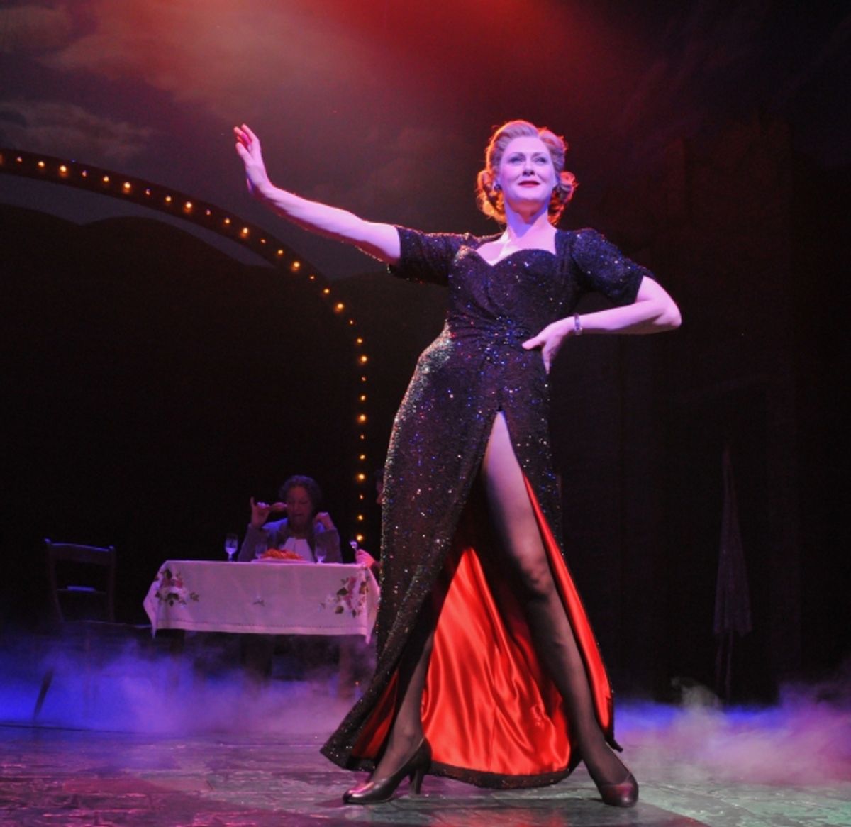 Apr. 4, 2011 - London, England, United Kingdom - Under licence to Betty Blue Eyes'', the musical, premieres at the Novello Theatre, London. Sarah Lancashire as 'Joyce' (Credit Image: Ã‚Â© Jane Hobson/London News Pictures/London News Pictures/ZUMAPRESS.com at 